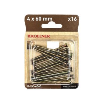   Fa Forgácslap csavar 3 x 16 mm. 51622  B-UC-3016. ( 45 db / Bliszter, 16 db / dob ) 
