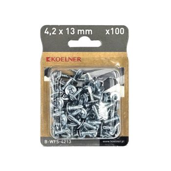   Lemezcsavar lapos nagyfejű önf. opelcsavar  4,2 x 13 mm  04870  B-WFS-4213 ( 100 db / Bliszter, 8 db / dob ) 