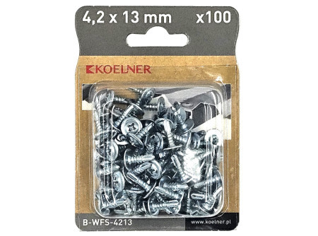 Lemezcsavar lapos nagyfejű önf. opelcsavar  4,2 x 22 mm  64466  B-WFS-4222 ( 50 db / Bliszter, 8 db / dob ) 