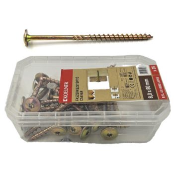   Állványrögzítő  laposfejű forgácslap csavar. 66533. B-SL-UC-8140 lapos-PRO-fast. 8 x 140 mm  ( TORX-40, 20 db / doboz )  