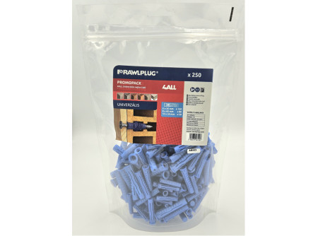   Nagyteljesítményű univerzális 4 ALL tipli   64547  R-PDL-4ALLMIX  ( 6x30,8x40,10x50 mm  250db / csomag vagy doboz )