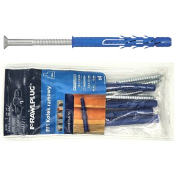   Prémium dűbelcsavar 64609  R-S11-FF1N10L120 / 6.  ( 10 x 120 mm ) süllyedt.peremű dűbel,sülly.fejű csavarral ( TORX )  ( 4 db / csomag ) 