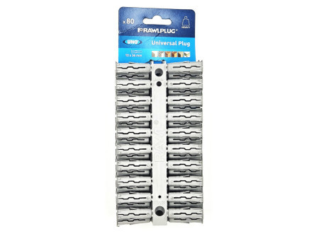 Univerzális, minden anyaghoz alkalmas SZÜRKE  műanyag tipli törhető bliszterben  06231   R-U1-GRY-80-C. 10 x 36 mm  ( 80 db / bliszter )