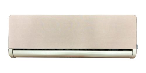 FISHER FSAIF-Art-124AE3-G-BR ( ÚJ ) Oldalfali split klíma készlet ( GOLD/BROWN ) 3,5kW, Inverter , R32, WIFI
( Arany-Aranybarna textil cserélhető  előlappal ) 