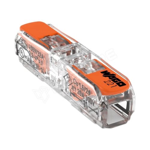 Wago 221-2411 gyorscsatlakozó 1x0,2x4 mm sodrott és tömör vezetékhez egyenes (dobozra)