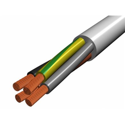 Villanyvezeték 4x1,5mm (MT) fehér pvc szigetelésű sodrott réz A208040015  ( 100m / tekercs )