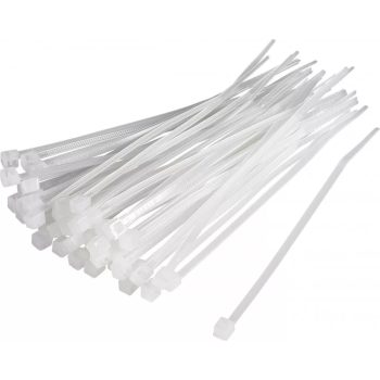 Kábelkötegelő 200x3,5mm Fehér 100 db